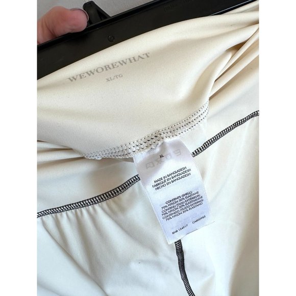 WeWoreWhat NWT $78 Corset Biker Short Off White WWAB13-01F21 Athletic XL - Picture 5 of 5